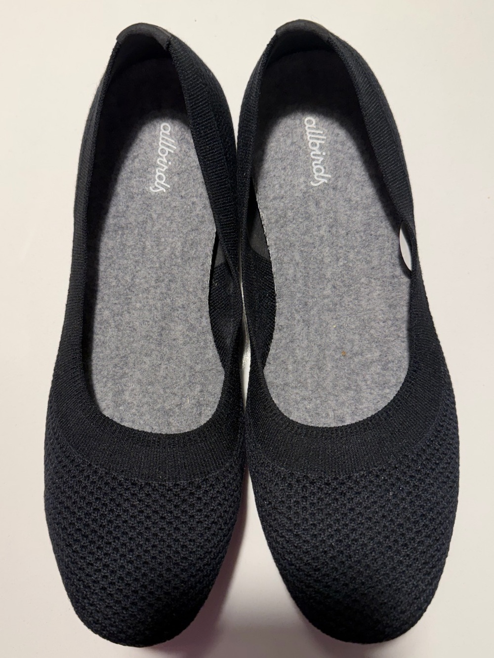 Allbirds Tree Breezers Ballet Flats Black Knit Women's 10.5 EU 40.5 Pristine